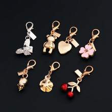 Cherry Butterfly Four-Leaf Clover Heart Bear And Mouse Keychain Women's Y2K Style Bag Charm Car Accessory Party Decoration - Multicolor - View 7