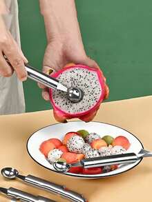 Stainless Steel Double-Headed Melon Baller Fruit Scoop Carving Knife For Commercial Kitchen And Home Use - Multicolor - View 6