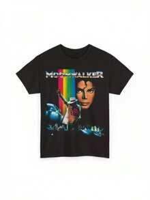 Jacksons Glove Graphic-Shirt Vintage 90s Tee Jacksons T-Shirt Unisex,2026 Jacksons King Of Pop Rap Style T Shirt - 黑色23 - 查看 1