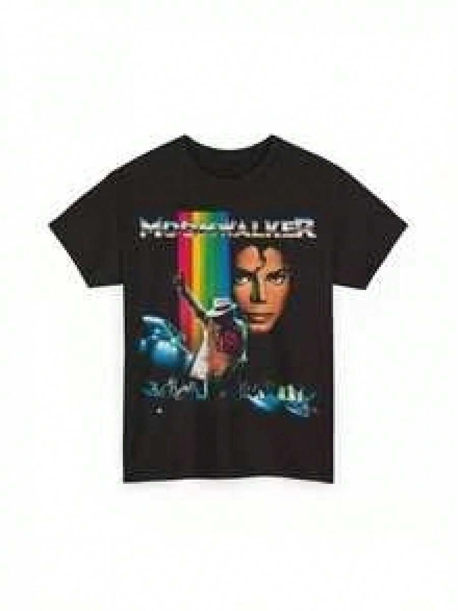 Jacksons Glove Graphic-Shirt Vintage 90s Tee Jacksons T-Shirt Unisex,2026 Jacksons King Of Pop Rap Style T Shirt - 黑色23 - 查看 1