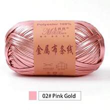 EDCUEBE7 4 unidades de 100g de fio elástico brilhante - Fio resistente e elástico para tricô e crochê, material multicolorido para crochê e tecelagem, fio metálico que não desbota, cores vivas e suaves - Ideal para projetos DIY, bolsas, chapéus, decoração de casa, fio macio, superfície brilhante, fio durável. - Listras de tecido metálico - Ver 13
