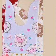 50/100 chiếc Túi quà bằng nhựa hình tai thỏ và mặt cừu dễ thương, chất liệu giống giấy - Màu hồng Macaron và họa tiết cừu hoạt hình, hình trái tim cắt rời và đôi mắt biểu cảm, chất liệu PET/tương tự PET bền, thích hợp cho lễ Phục sinh, đám cưới, sinh nhật, tiệc mừng em bé. - Nhiều màu - Xem 5