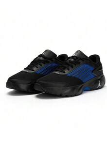 Nike Men's Casual, Versatile, Sports Training, Torsion-Resistant Basketball Shoes - Black/Blue - View 1