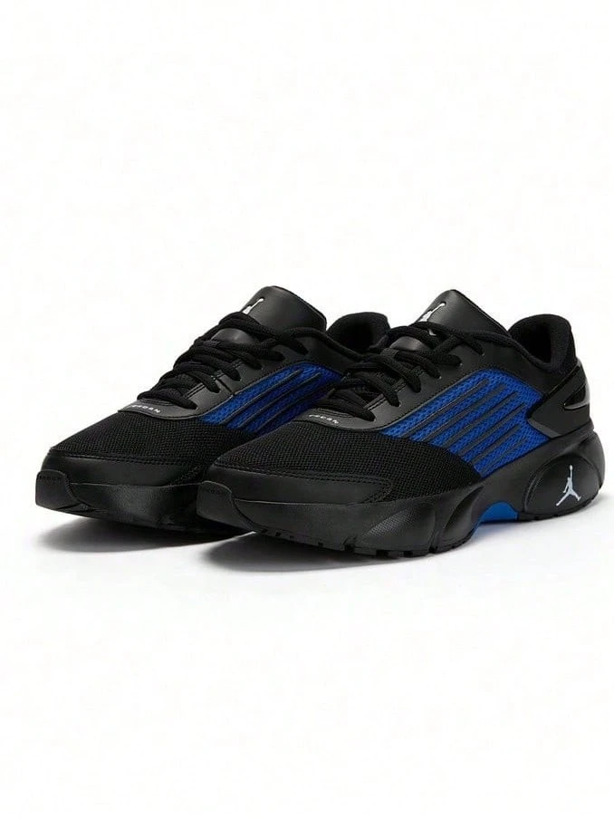 Nike Men's Casual, Versatile, Sports Training, Torsion-Resistant Basketball Shoes - Black/Blue - View 1