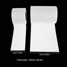 2 cuộn băng keo vải hai mặt dùng cho may vá, thích hợp cho các dự án thủ công DIY, loại nhẹ, dễ ủi, dài 20m (10cm + 5cm) dùng để dán viền. - Như hình minh họa. - Xem 8