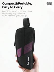WEST BIKING Bicycle Top Tube Bag Quick Hook And Loop Installation Unisex Cycling Gear Suitable For Road Bikes And Mountain Bikes - Multicolor - View 5