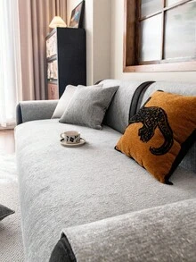 1 vỏ đệm sofa dùng được cả bốn mùa, kiểu dáng hiện đại tối giản, chống trượt, chống bụi và có thể giặt được, màu xám tươi mát và thời trang, mềm mại và không phai màu, thân thiện với thú cưng, phù hợp với sofa hình chữ L và sofa 1/2/3/4 chỗ ngồi. - Xám - Xem 6