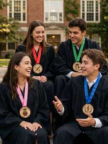 Personalised Laser Engraved Medals For Every Event,Personalized Engraved Graduation Medallion,Custom Name Year Award,Graduation Ribbon Included,Natural Wood Material,High Precision Laser Engraving,Durable Satin Ribbon,Minimalist Vintage Style,Reusable,High School Graduate,College Graduate,Graduate Student - Multicolor - View 5