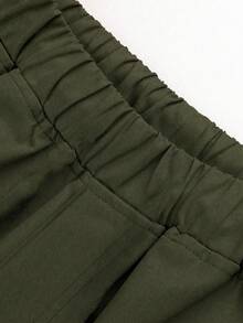 1pc Teen Boys Casual Outdoor Cargo Pants With Pockets, Spring/Autumn - Army Green - View 7
