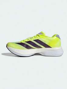 Adidas Men's Racing Cushioning Training Shoes, Sports Running Shoes - Lime/Black - View 1