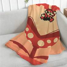 1Pcs Super Mari O Retro Pixel Art Blanket-Intricate Design Featuring Blocky Characters And Elements, Perfect Gift For Holiday Celebrations And Gaming Fans Mari O Bros,Luigi,,Bowser,Toad,,Donkey Kong,Wario,Waluigi,Super Mushroom,Green Shell.Throw Blankets,Nap Blanket,Noon Nap Blanket,Siesta Blanket,Lunch Break Blanket,Outdoor Camping Travel Blanket,Durable Fabric,Artistic Design,Versatile Accessory,Outdoor Enthusiasts,Room Decor,Home Décor,Bedroom Decor,New Year's Day, Valentine's Day,  Sunday, St. Patrick's Day, Irish Culture Day, April Fool's Day, Easter, Mother's Day, Father's Day, Flag Day, Halloween, Christmas Eve, New Year's Eve, Christmas Day – The Perfect Gift For Friends, Family, And Lovers. - 彩色 - 查看 3
