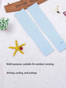 Unisex Summer UV Protection Arm Sleeves, Cooling Sleeves For Driving & Cycling, Silk Fabric, Multipurpose Sun Protection Sleeves For Outdoor Use - multicolor - View 3