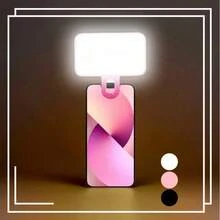 buguangdeng 1 pieza Luz portátil LED para selfie de teléfono, 3 modos de iluminación ajustables, para smartphone, cámara, computadora portátil, selfie, videoconferencia, videoblogging, recargable por USB - Multicolor - Ver 10