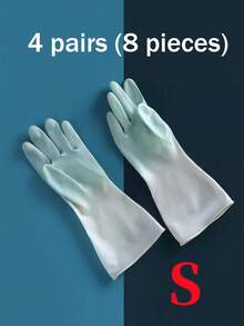 8pcs/4 Pairs High Quality Waterproof Anti-Slip Cleaning Gloves - Reusable Household Kitchen Dishwashing, Laundry And Cleaning Gloves, Non-Slip Comfortable For Kitchen, Bathroom Cleaning, Cleaning Supplies, Cleaning Tools And School Supplies - Green - View 11