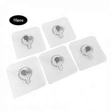 10 miếng dán tường không cần khoan, keo dán không để lại dấu vết, móc treo khung ảnh, móc treo tường phòng tắm chắc chắn, liền mạch. - A - Xem 9