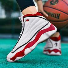Men's Basketball Sneakers, High-Top Sneakers,Couple Matching Shoes, Non-Slip Athletic Shoes, Street Style Sneakers, Casual Sports Shoes, Men's Gift Sneakers, Pro Basketball Shoes, Men's Athletic Sneakers, Chunky Sneakers, Men's Running Shoes - 白紅 - 查看 9