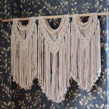 1pc Large Macrame Wall Hanging Boho Tapestry - Bohemian Handmade Tapestry Home Decoration For Bedroom Living Room Wedding Party, 43"X32 - Nhiều màu - Xem 7