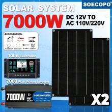 7000W纯正弦波逆变器太阳能发电套装 | 2块太阳能板 + 100A控制器 | 离网家用/房车电源 12V-110V/220V - SEP-19K-2-D7000 - 查看 3