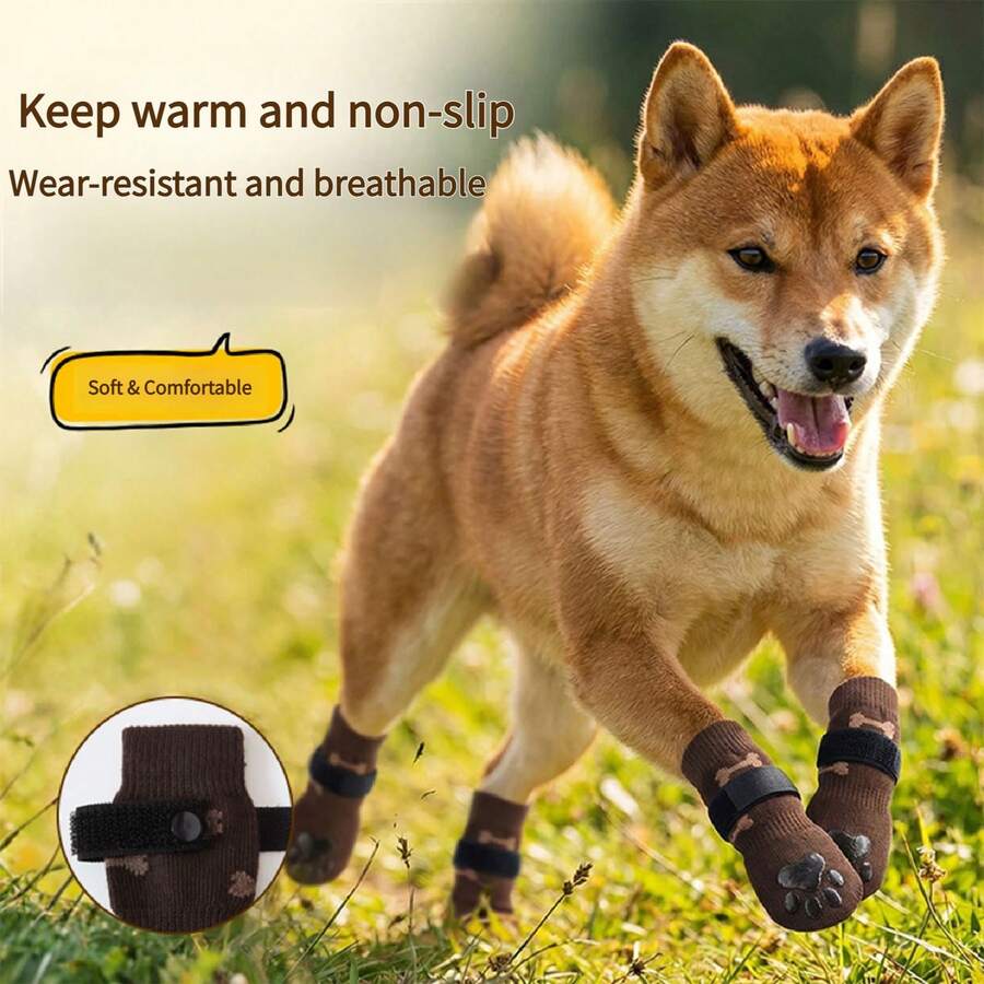 Vớ cho thú cưng chống trượt hai mặt, có chấm nổi, chống bám bẩn, mỏng, bền và chống trượt. - Nhiều màu - Xem 1