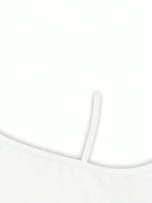 Spaghetti Strap Top, One-Shoulder Short-Sleeve T-Shirt, Number 23, Sports Number Print Fashion Top, Slanted Shoulder Strap, Sexy Off-Shoulder Fashion Outfit, Casual And Comfortable. New Summer Collection - 白色 - 查看 4