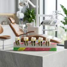 1 Stück Zahnpathologie Zahnmodell, verwendet um frühe, mittlere und späte Stadien von Gingivitis, Parodontitis, Okklusionstrauma und andere Stadien zu demonstrieren, geeignet für Zahnarztpraxis Dekoration, Geschenke für Zahnärzte, Patientenaufklärung, Demonstration der Mundgesundheitspflege - Übersicht 2