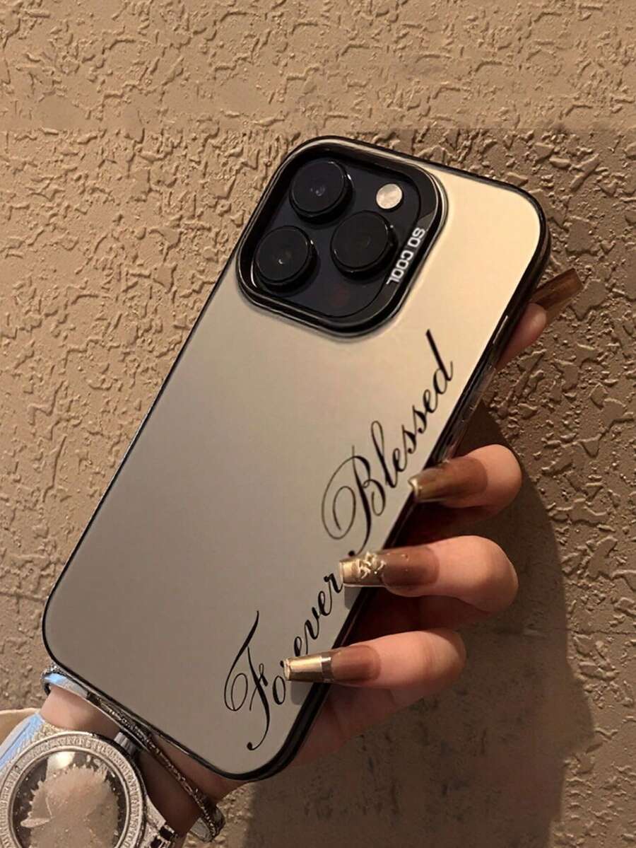 时尚字母图案设计手机壳，适用于 17 Pro Max/17 Pro、17、16、15、14、13、12、11 Pro Max、X、XR、XS Max、8、7 Plus，带防震磨砂后盖。 - 彩色 - 查看 1