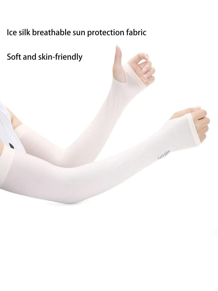 Unisex Summer UV Protection Arm Sleeves, Cooling Sleeves For Driving & Cycling, Silk Fabric, Multipurpose Sun Protection Sleeves For Outdoor Use - multicolor - View 1