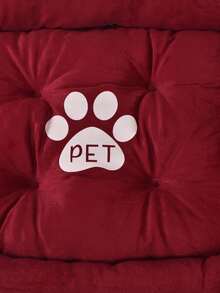 2 pièces Coussin de lit pour animaux de compagnie + Couverture, Convient pour animaux de compagnie de taille moyenne et petite, Tapis de sommeil pour animaux de compagnie, Cadeau pour animaux de compagnie pour les fêtes - Rouge - Voir 7