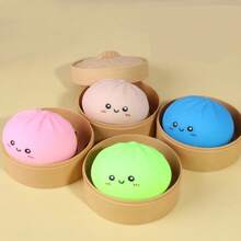 Creative Stress Relief Bun Squeeze Toy, Realistic Bun Squishy Slow Rebound Stress Relief Toy - Multicolor - View 3