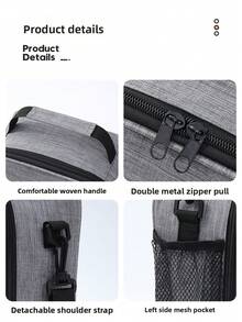 1pc Oxford Cloth Business Insulated Lunch Bag, Thermal Lunch Box, Portable Lunch Tote, Cooler Bag, Large Capacity - Multicolor - View 8