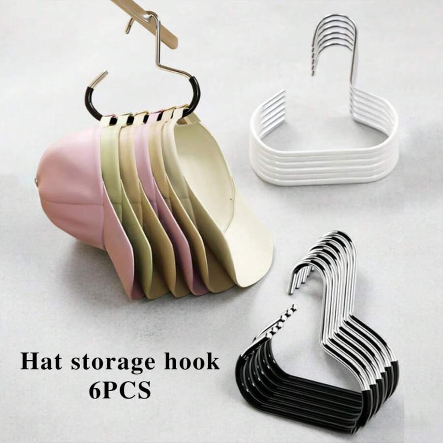 20pcs/10pcs/6pcs/3pcs/1pc Hat Hooks, Wardrobe Storage Hanger Rack, Multi-Function Tie Scarf Skirt Holder, Portable Travel Hooks For Home, Dorm, Hotel - Multicolor - View 1