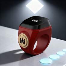 Anillo contador inteligente con pantalla OLED, recordatorio de vibración de la hora de oración musulmana, sincronización con aplicación Bluetooth, brújula Qibla, regalo - Ver 3