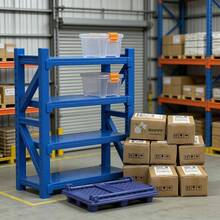 Exquisite Mini Warehouse Decor Set! Perfect Combination Of Mini Shelves, Mini Boxes, Mini Storage Containers And Mini Trolley, Ideal For Decorating Mini Rooms, Warehouse Scenes, Mini Gardens And Desktops - one-size - View 5