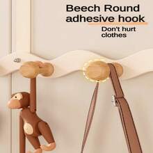 18厘米高门后挂钩，无需钻孔即可轻松安装，金属材质，适用于悬挂帽子、钥匙等物品。可用于玄关、浴室、卧室、家庭、宿舍等场所。也可悬挂包包和其他物品，展现个性与兴趣。包含胶带、门挂钩和墙贴。 - 多色 - 查看 4