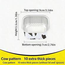 10pcs Air Fryer-Specific Tin Foil Bowl - Reusable - Home Oven Cake Pudding Cup Baking Mold Tin Foil Box - View 15