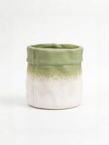 1个渐变色户外花盆，装饰性花园花盆，适用于庭院和阳台 - 綠色紙袋漸變 - 查看 10