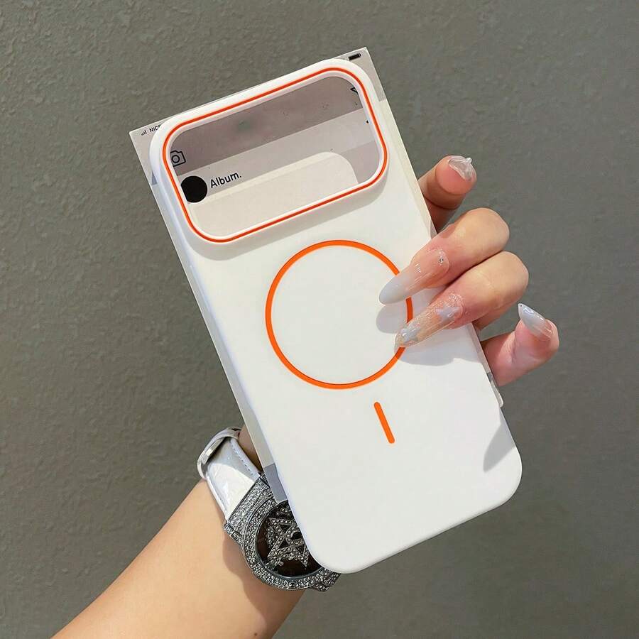 1. 极简哑光亲肤无线充电磁吸手机壳，适用于 17 Air 16 15 14 13 12 Pro Max Plus，柔软硅胶后盖 - 白色 - 查看 1