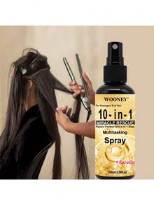 奇迹修护10合1多效喷雾，热防护，修护受损干枯发质，角蛋白提升秀发光泽，免洗护发喷雾，护理受损干枯发质，抚平毛躁，造型热防护喷雾，干发护理 - 1 件 - 查看 2