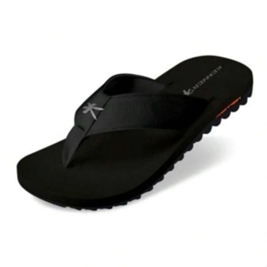 Kivah Knnr Men's Unisex Casual Adult Cushy Sandal/Flip-Flop - Immediate Shipping - New Release, Comfortable Men's Sandal - 黑色 - 查看 1