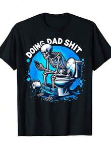 Impala Camiseta Premium para Hombre Oversize "Do Daddy's Thing", "Dad's Cold Joke", "Skull Daddy", 220g, Pura, Suave, Transpirable, Perfecta para Uso Diario, Salidas Casuales o Socializar - Negro - Ver 6