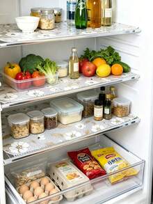 4片装防水冰箱垫 - 防潮、防滑、可水洗、可重复使用。采用EVA材质，新颖的柠檬图案。适用于冰箱和厨房装饰。也可作为冰箱垫、抽屉垫、架子垫、桌布、鞋柜垫和橱柜垫使用。情人节礼物、家居用品、厨房用品、手工艺品。 - 海棠花 - 查看 11