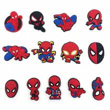 12pcs Cartoon Spider-Man Series Shoe Charms, DIY Shoe Clips, Soft Rubber Cute Spider-Man Decorative Shoe Flowers, Detachable & Fit For Hole Shoes - Multicolor - View 2