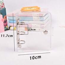 1pc Mini 3-Ring Macaron Binder Cover, Dual Ring Binder, 3-Inch Postcard Sleeve, Idol Trading Card Protector - Multicolor - View 13