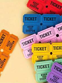 500/100/5pcs-Double Layer Roll Raffle Tickets, Suitable For Various Events, Admission, Classroom Rewards, Fundraising And Prizes, Ideal For Events, Carnivals, Ticket Raffles, Games, Celebrations, Beverages And Other Occasions - Multicolor - View 5