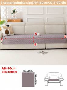 1 vỏ đệm sofa siêu âm, kiểu dáng hiện đại tối giản, họa tiết hình học, bảo vệ bề mặt sofa, sử dụng được quanh năm, đáy chống trượt, có thể giặt máy, phù hợp với sofa 1/2/3/4 chỗ ngồi - Màu tím hoa cà - Xem 11