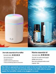 300ml Capacity Color Humidifier, Portable Plug-In USB, Cold Fog Function And Bright Ambient Light, Home Decoration Aromatherapy Diffuser. Suitable For Cars, Bedrooms, Living Rooms, And Offices, Used For Daily Air Humidification And Anti Drying. - 多色 - 查看 28