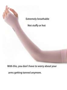 Unisex Summer UV Protection Arm Sleeves, Cooling Sleeves For Driving & Cycling, Silk Fabric, Multipurpose Sun Protection Sleeves For Outdoor Use - multicolor - View 2