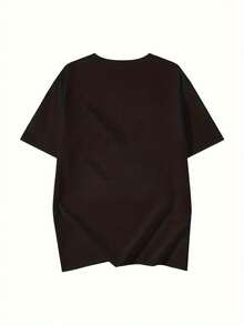 Y2K Women's Short Sleeve Summer T-Shirt - Oversized Round Neck Top Suitable For Hot Weather, Relaxed Fit Loose Blouse, Hand Washable, Summer Wardrobe Essential. - Black - View 3