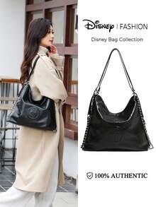 Disney Officially Licensed Mickey Mouse Print Fashionable Casual Women's Tote Bag And Backpack - Large Capacity Adjustable Strap, Business & General Use, Autumn/Winter, Women's New Year Gift - Multicolor - View 14