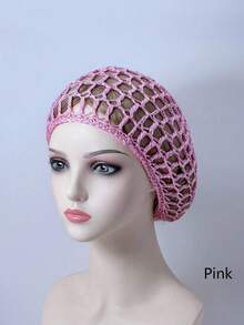 1 chiếc lưới tóc dệt kim co giãn thoáng khí, khăn quàng cổ dệt kim dành cho nữ, phụ kiện ngủ - Nhiều màu - Xem 8